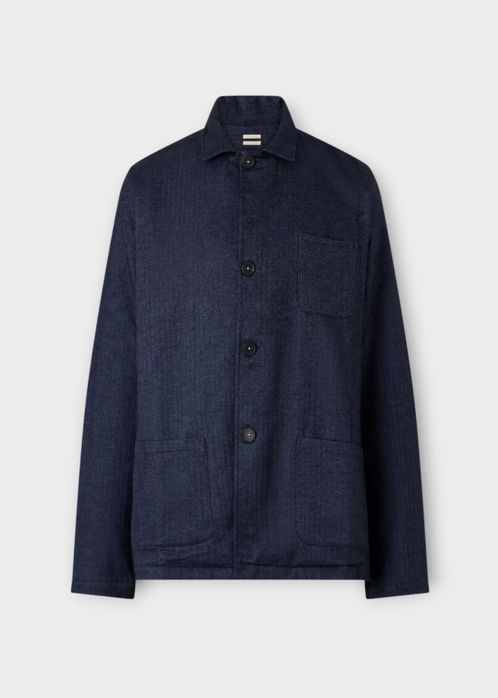 Massimo Alba Massimo Alba Jacket, Blue, Florida Cotton Collared In Blue w/ Patch Pockets
