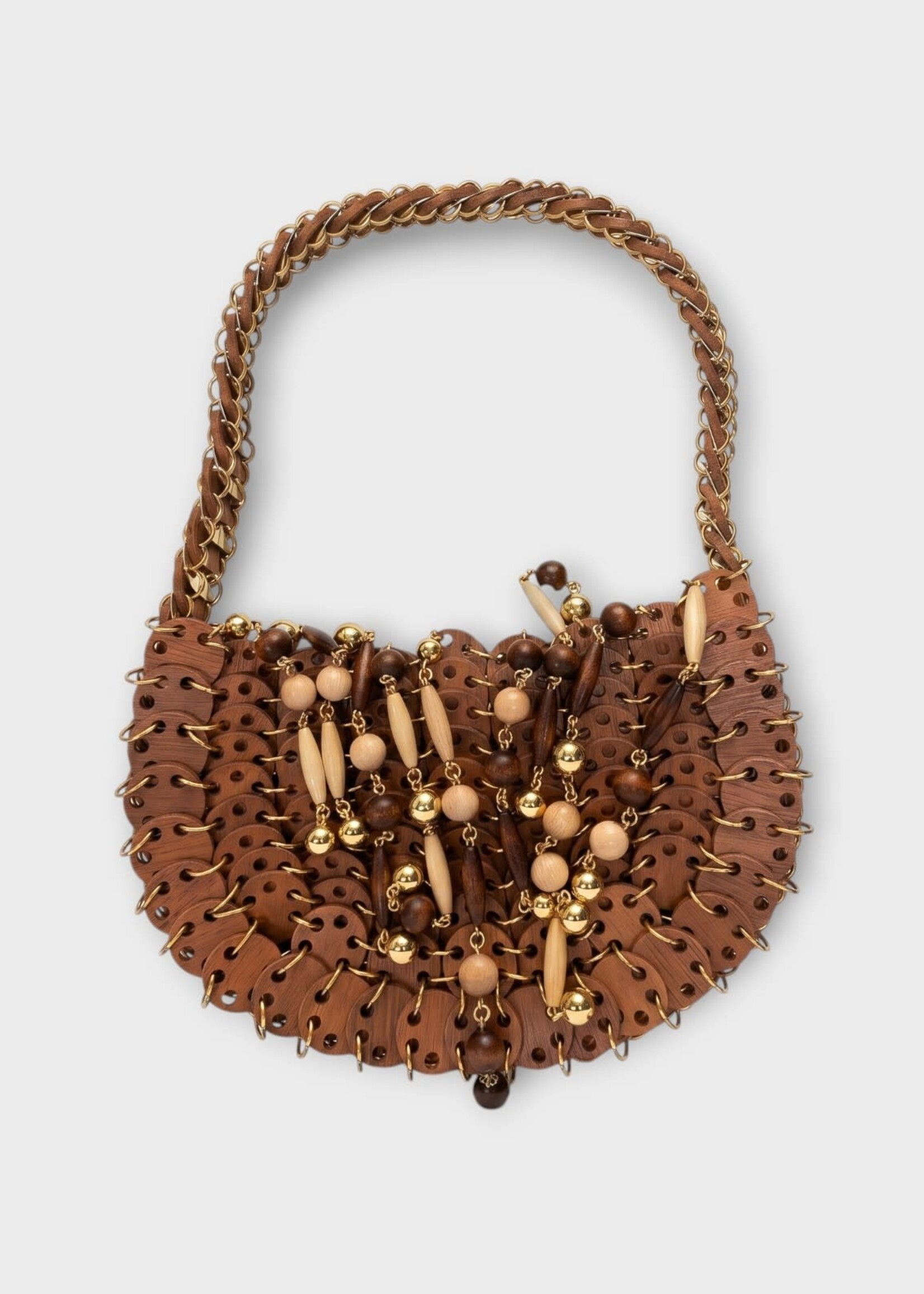 Rabanne Rabanne Bag, Brown, Wood Hand Bag in Brown