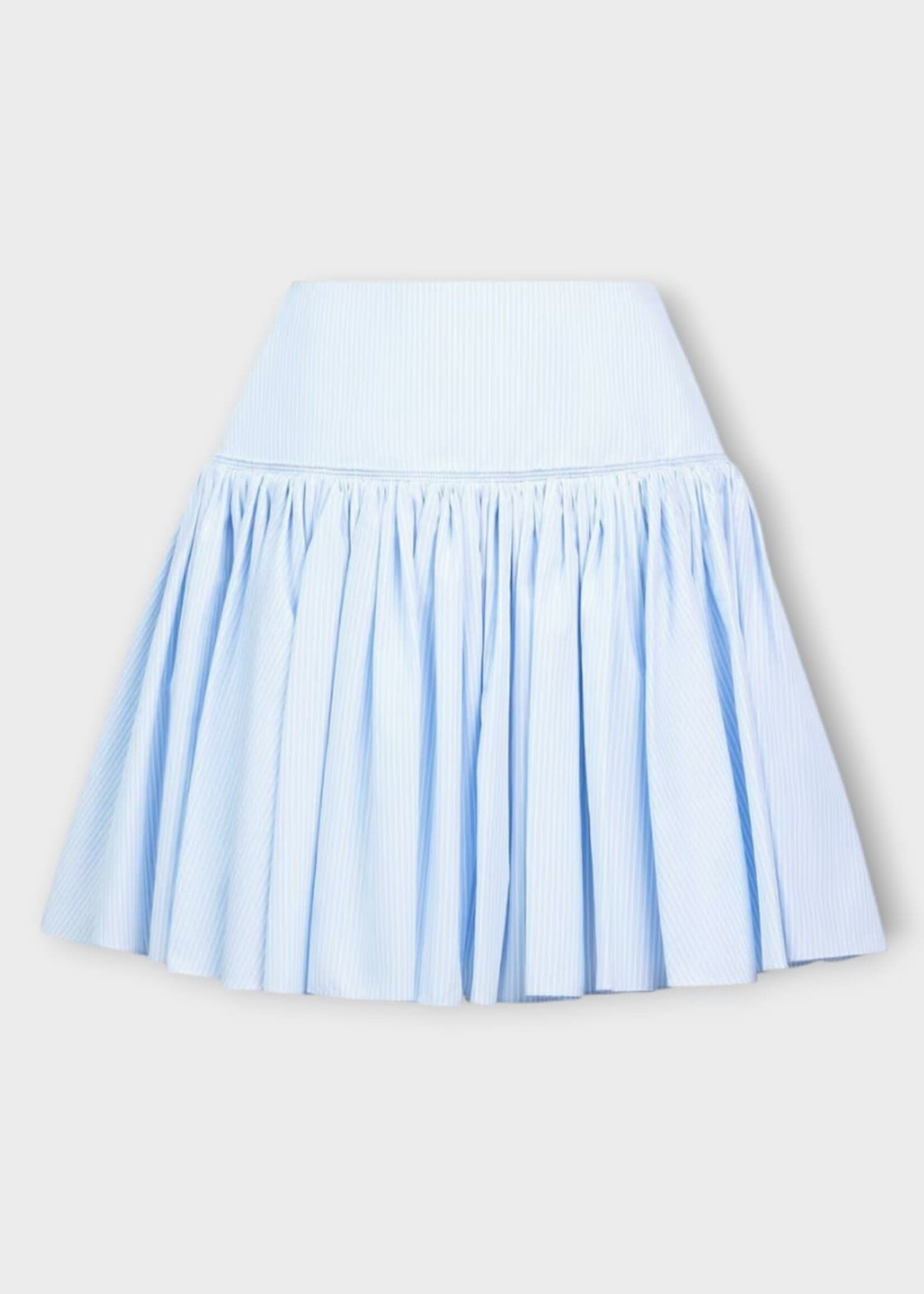 Alaia Alaia Skirt, Multi, Cotton Basque Striped Mini Skirt In Blue & White