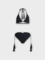 Alaia Alaia Swimwear, Black, Tassel Bikini Set In Noir Alaia
