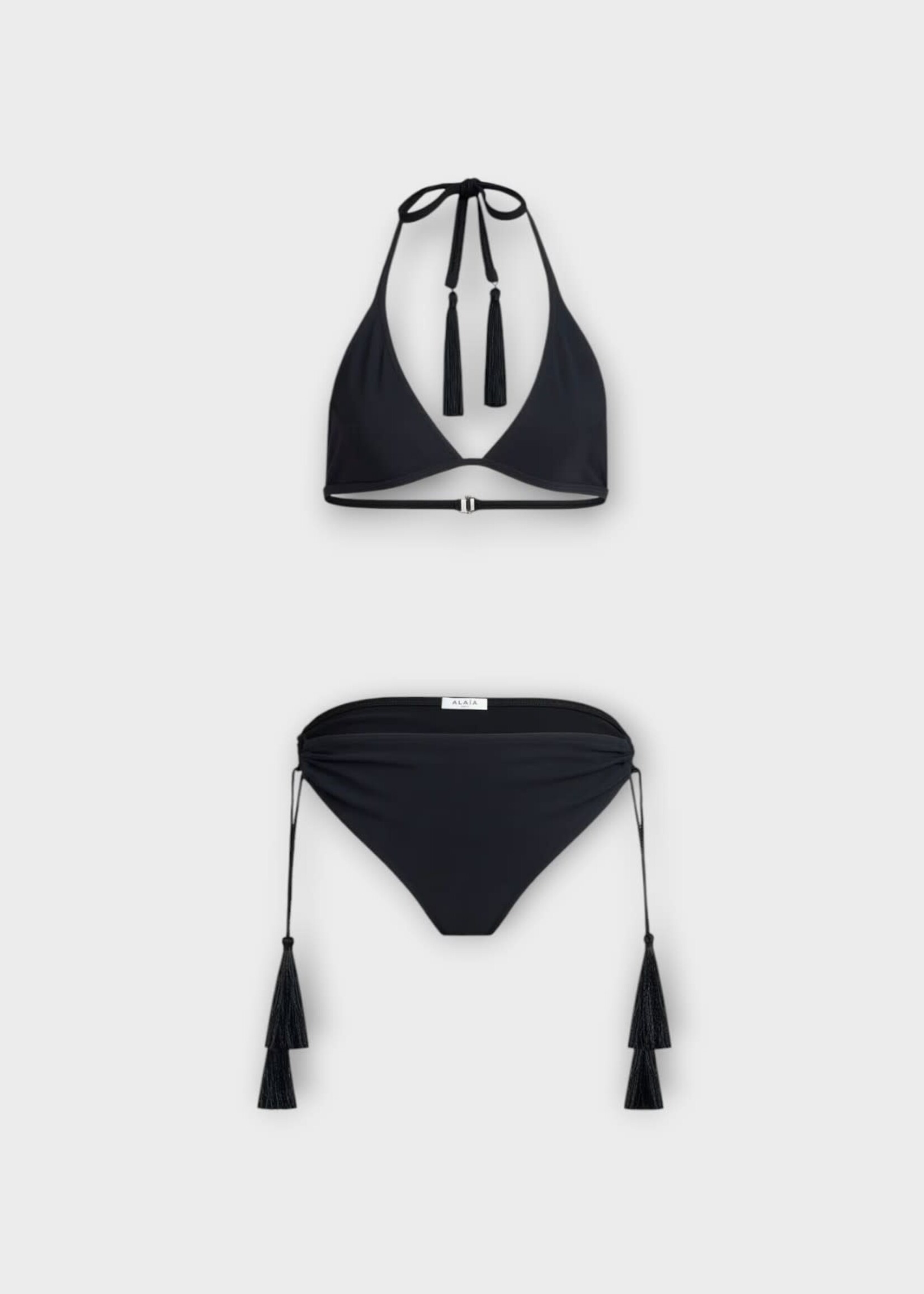 Alaia Alaia Swimwear, Black, Tassel Bikini Set In Noir Alaia