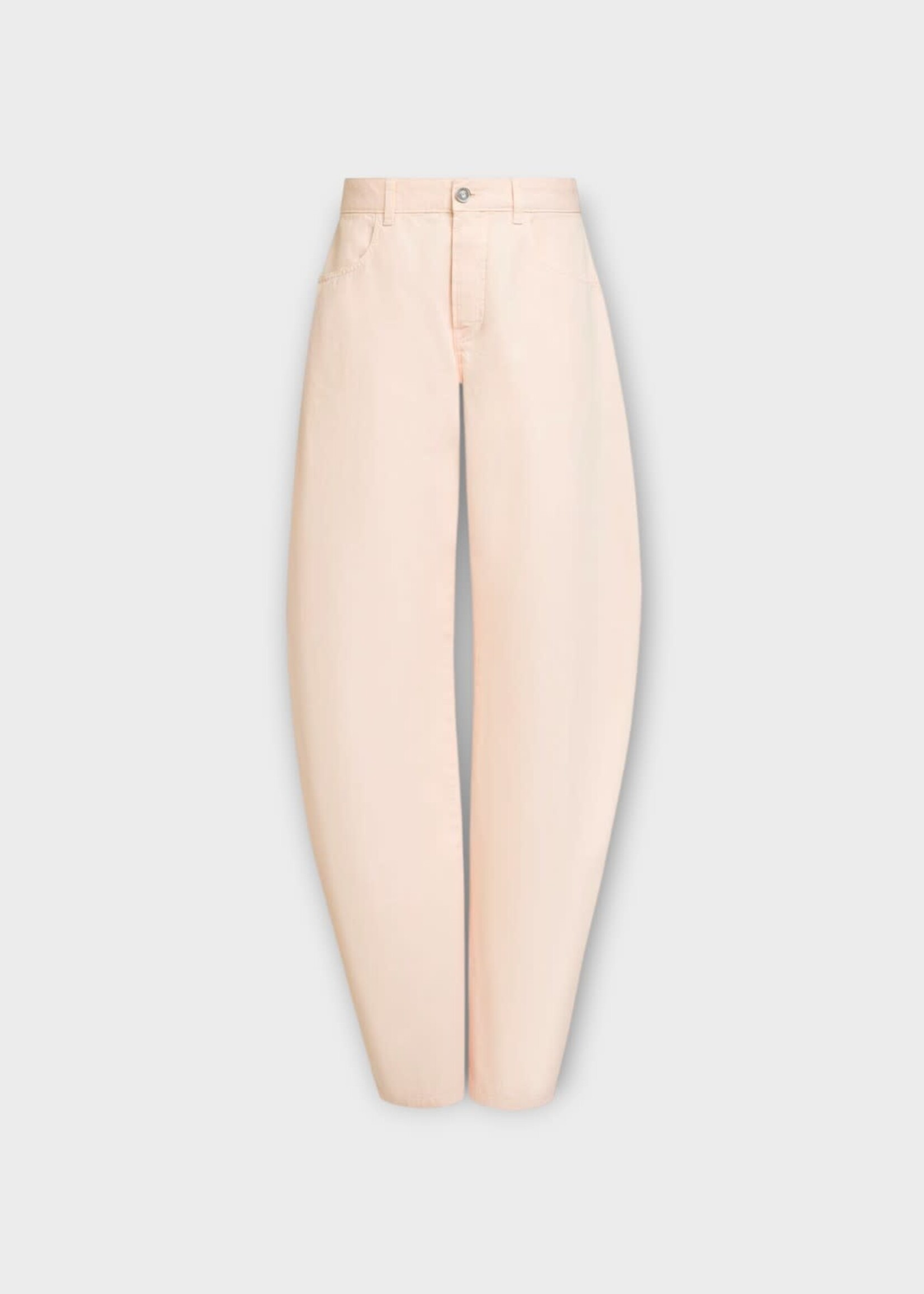 Alaia Alaia Jeans, Pink, Round Tinted Denim Pants In Rose Pale