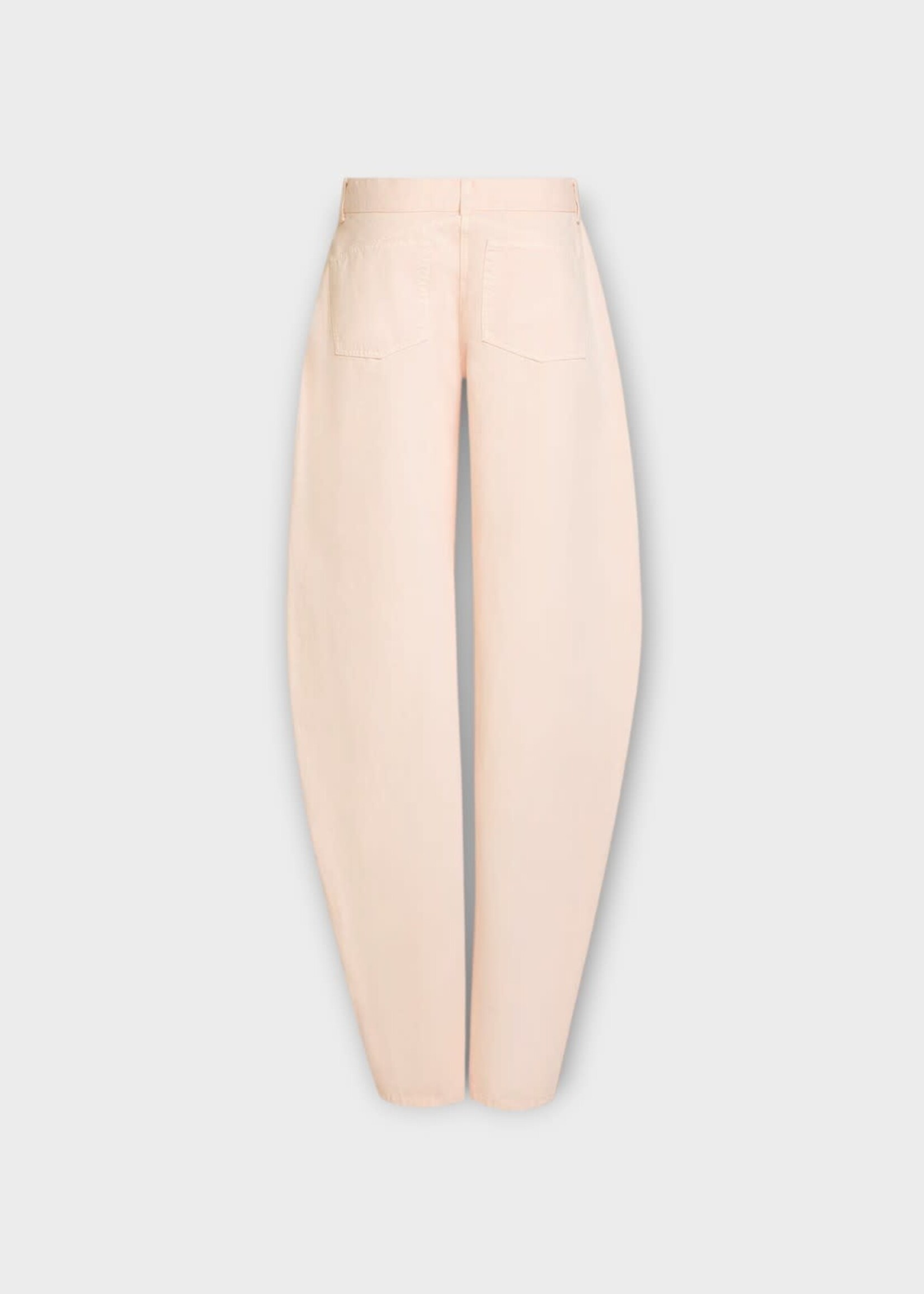 Alaia Alaia Jeans, Pink, Round Tinted Denim Pants In Rose Pale