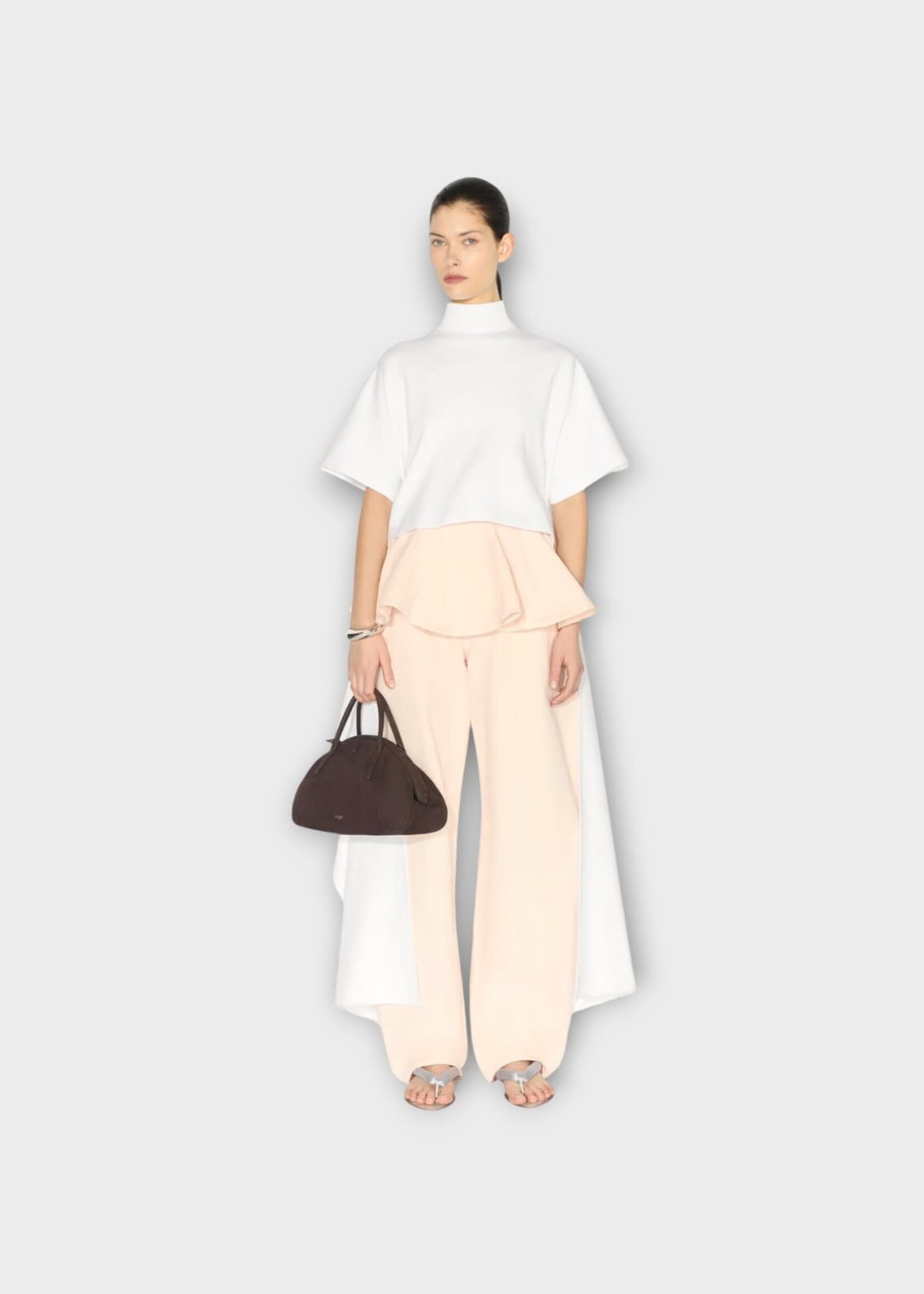 Alaia Alaia Jeans, Pink, Round Tinted Denim Pants In Rose Pale