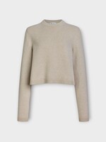 Alaia Alaia Knitwear, Beige, Cashmere High Neck Boxy Jumper In Sand