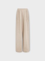 Alaia Alaia Knitwear, Beige, Silk & Linen Fluid Pants In Light Beige