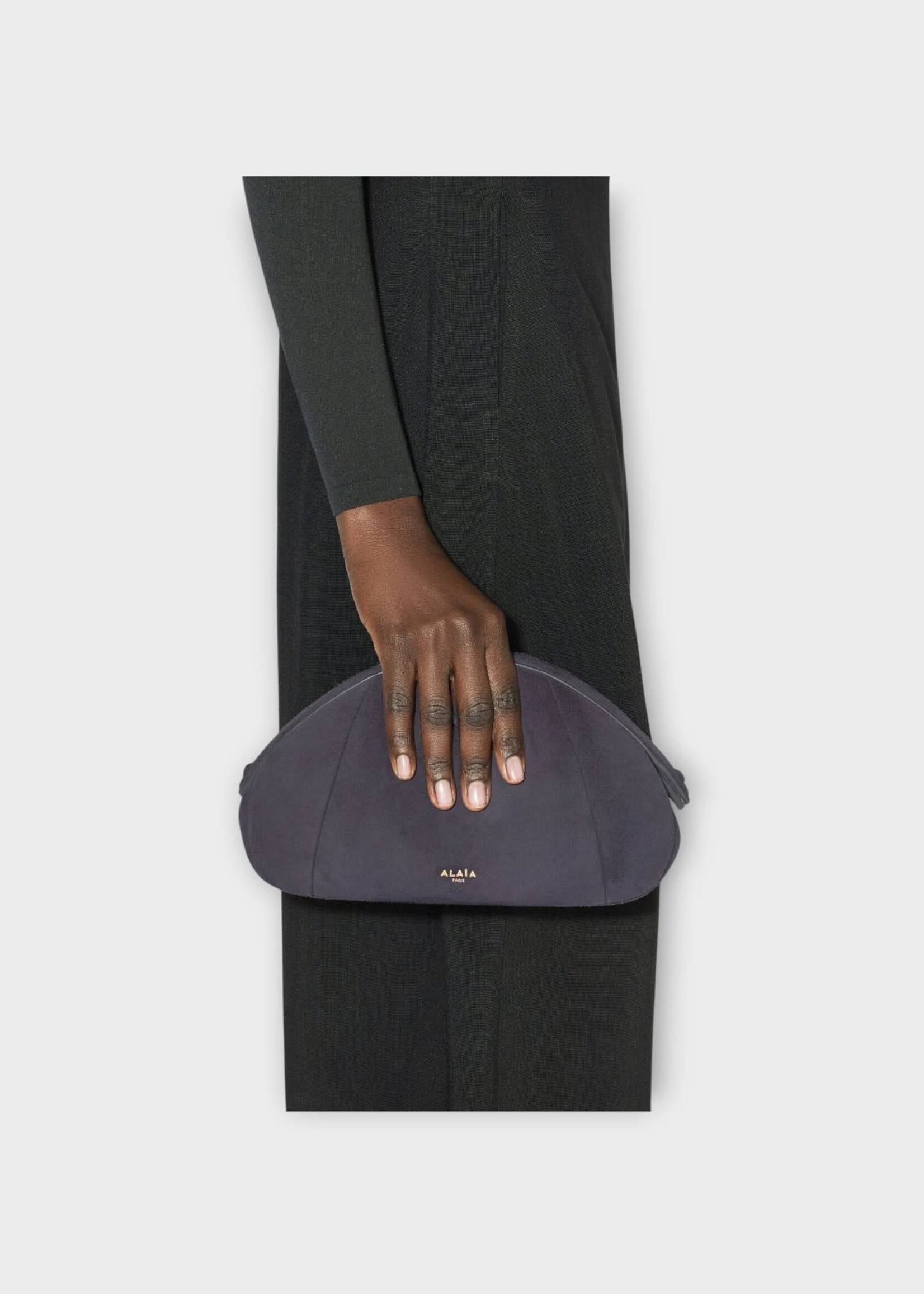 Alaia Alaia Bag, Grey, Suede Purse Small Clutch Bag In Grey Purple