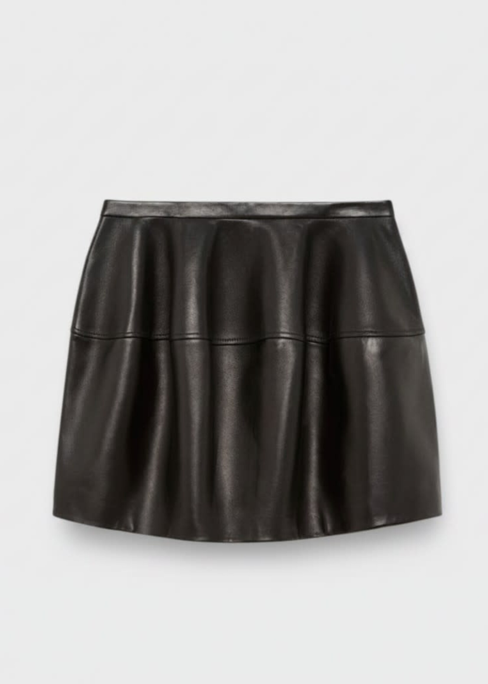 Loewe Loewe Skirt, Black, Leather Balloon Mini Skirt In Black