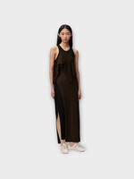 Loewe Loewe Dress, Multi, Mesh Sleeveless Paneled Long Dress In Black & Brown