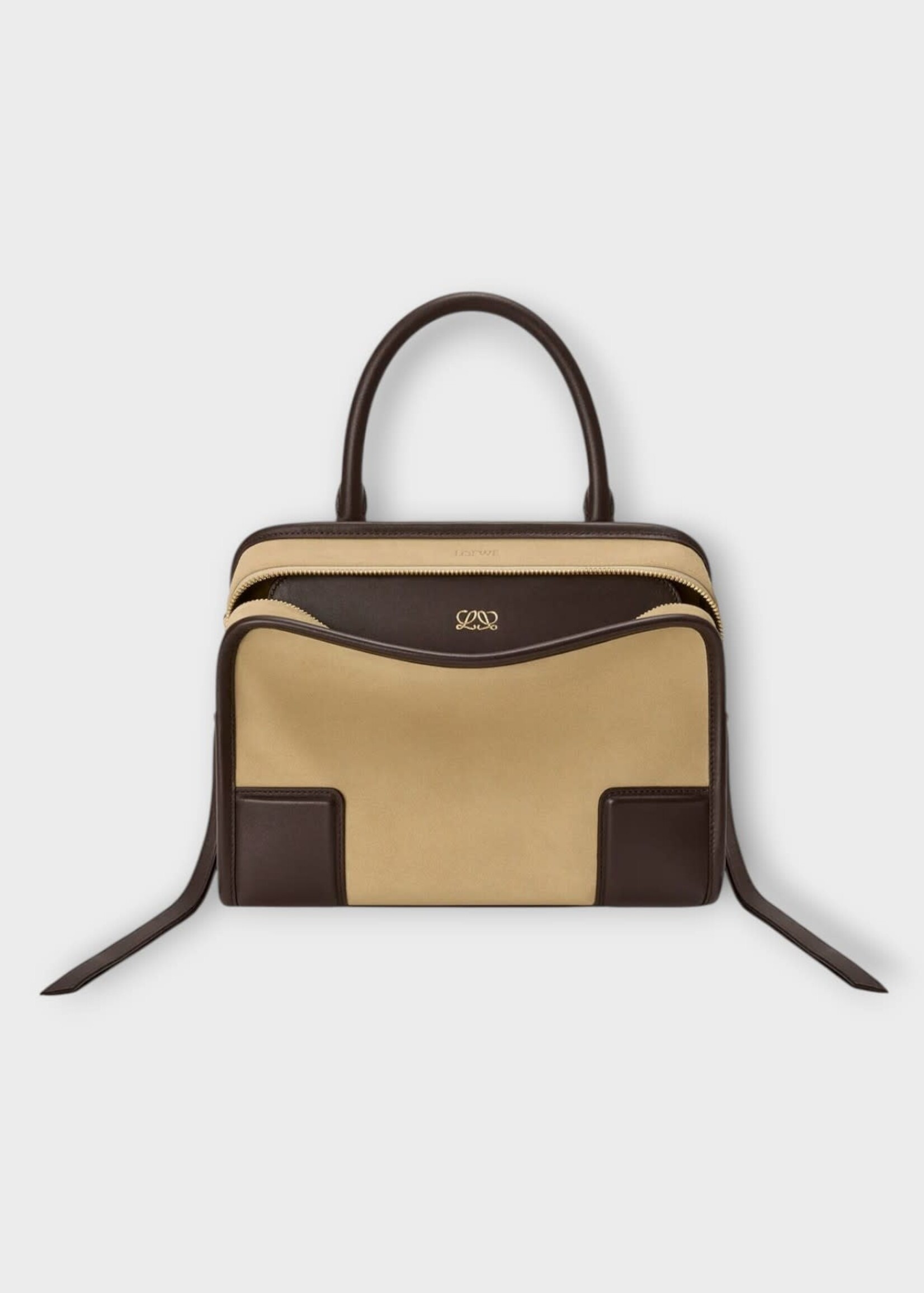 Loewe Loewe Bag, Multi, Amazona 180 Leather Small Bag In Gold & Chocolate