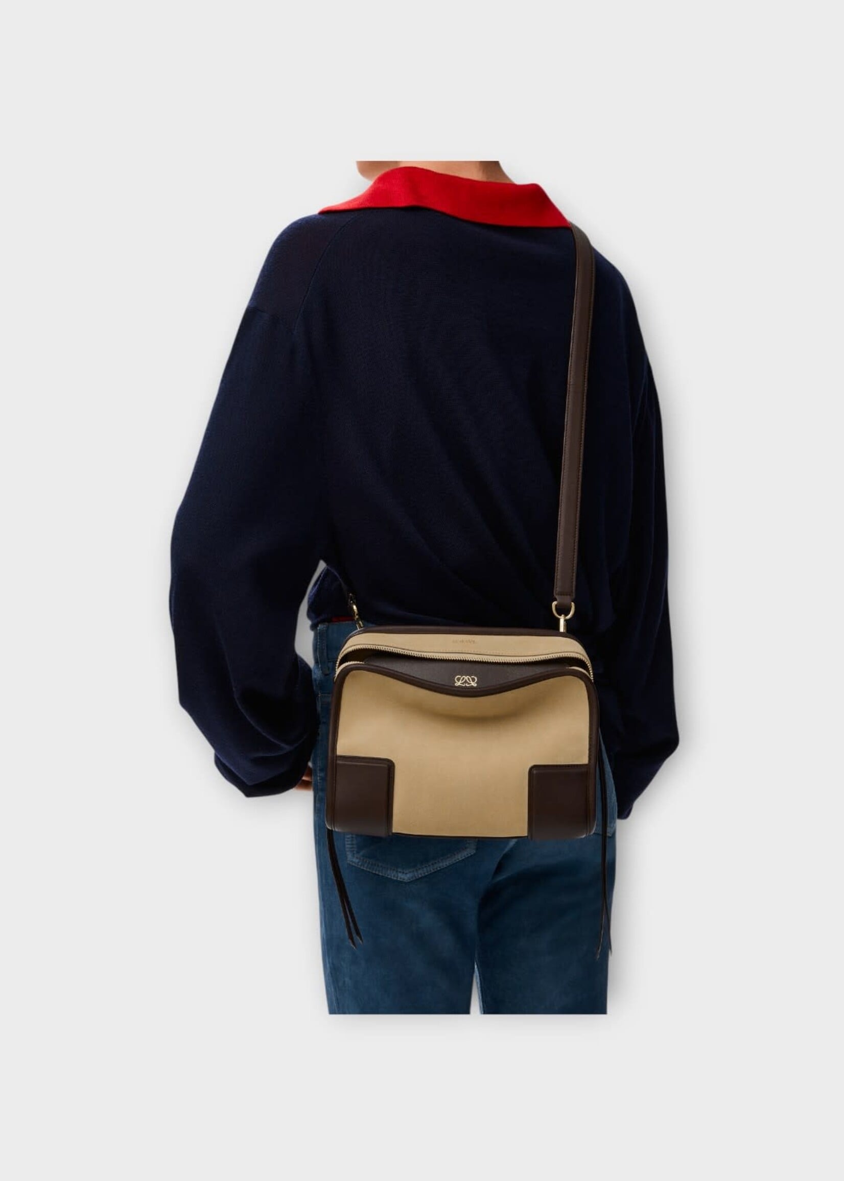 Loewe Loewe Bag, Multi, Amazona 180 Leather Small Bag In Gold & Chocolate