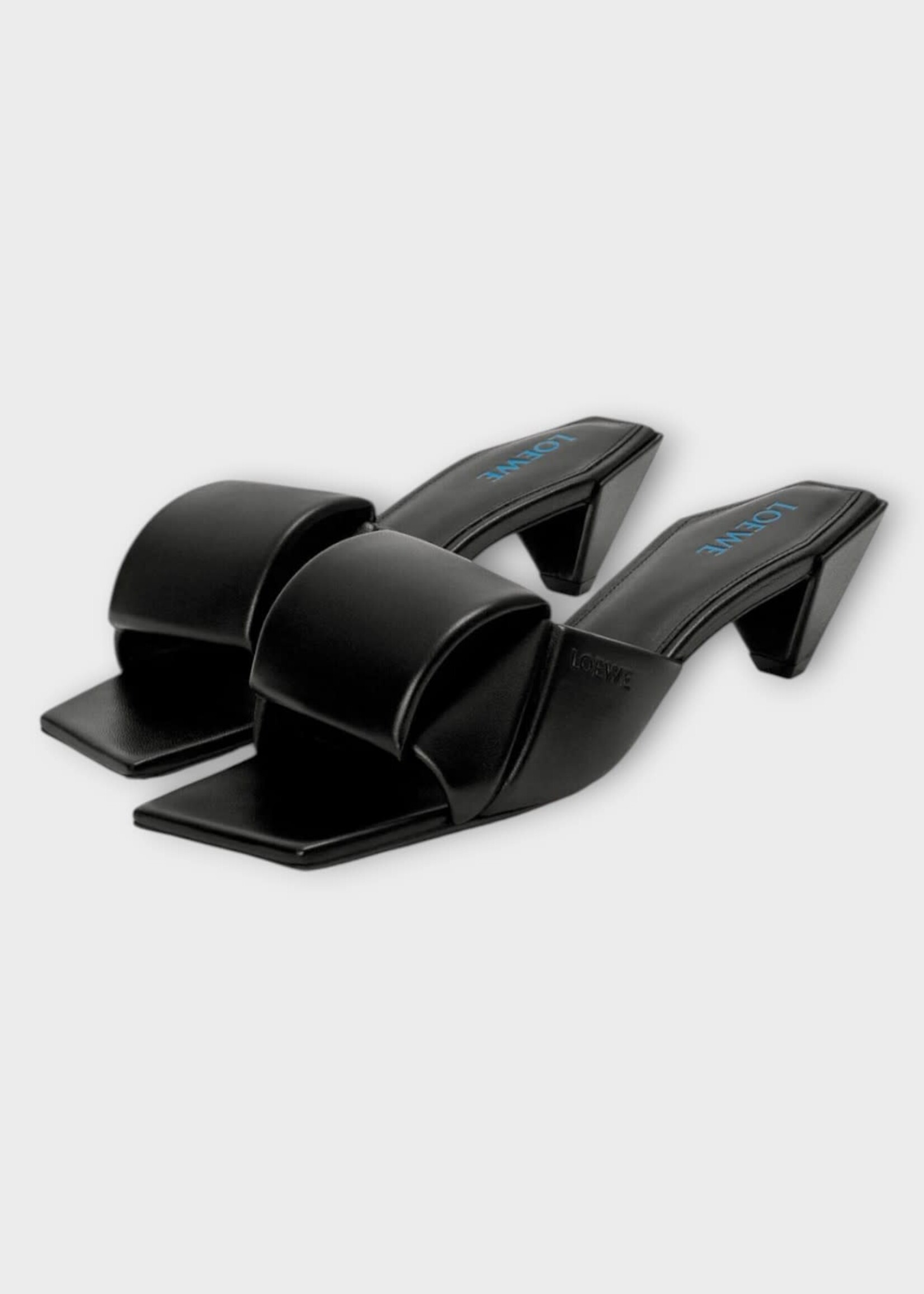 Loewe Loewe Heels, Black, Origami Slide Square 45mm In Black