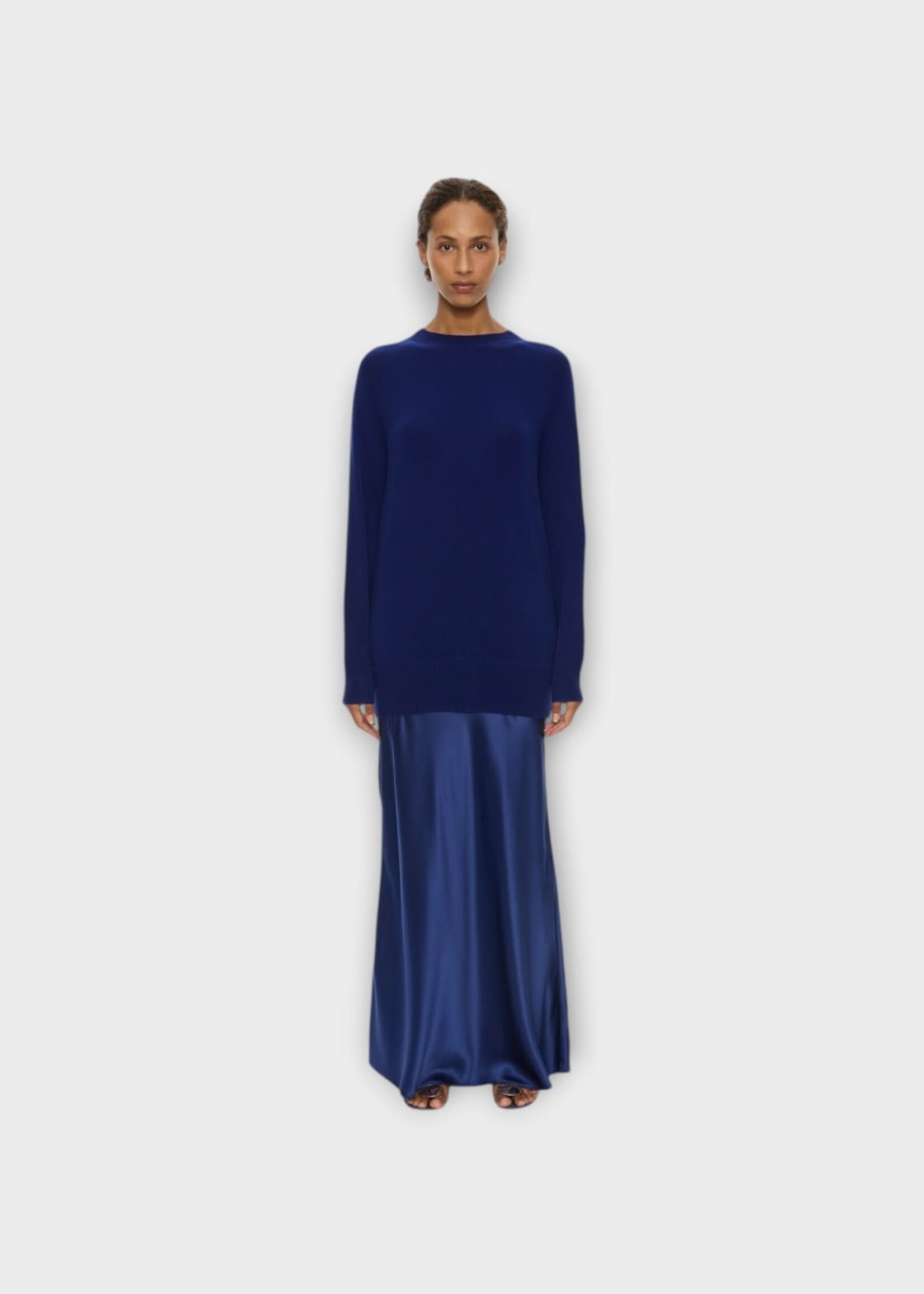Christopher Esber Christopher Esber Dress, Blue, Cashmere Monument Long Dress In Ink