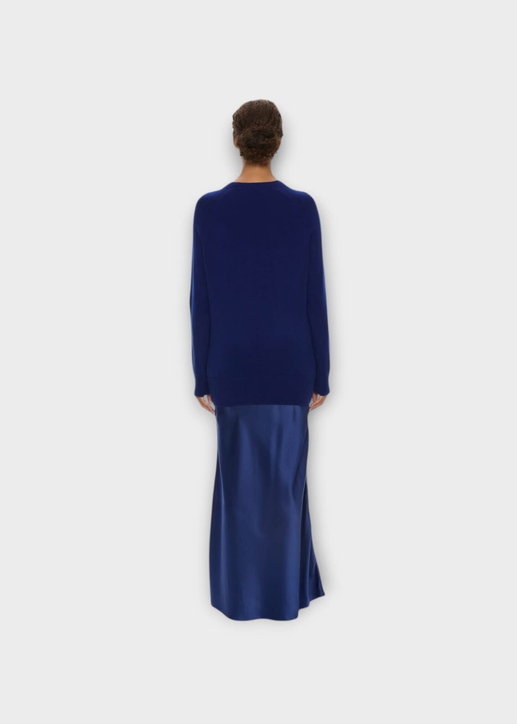 Christopher Esber Christopher Esber Dress, Blue, Cashmere Monument Long Dress In Ink