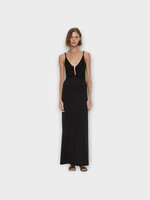 Christopher Esber Christopher Esber Dress, Black, Compact Ribbed Droplet Crystal Clasp Cami Dress In Black