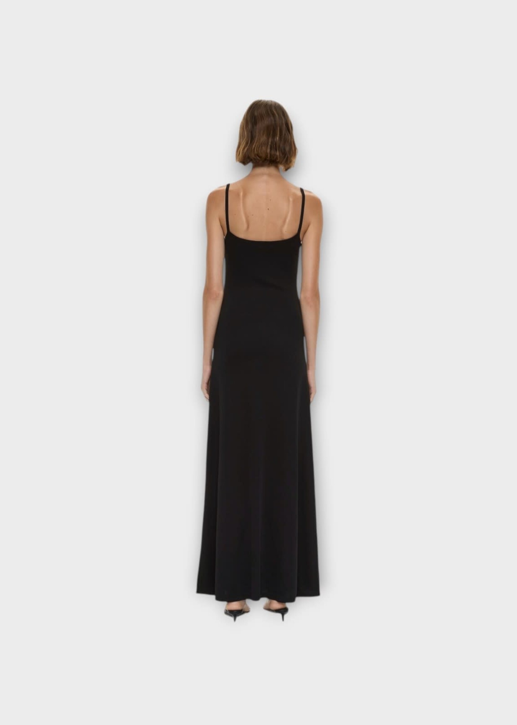 Christopher Esber Christopher Esber Dress, Black, Compact Ribbed Droplet Crystal Clasp Cami Dress In Black