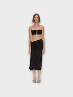 Christopher Esber Christopher Esber Skirt, Black, Compact Ribbed Droplet Crystal Clasp Cascade Skirt In Black