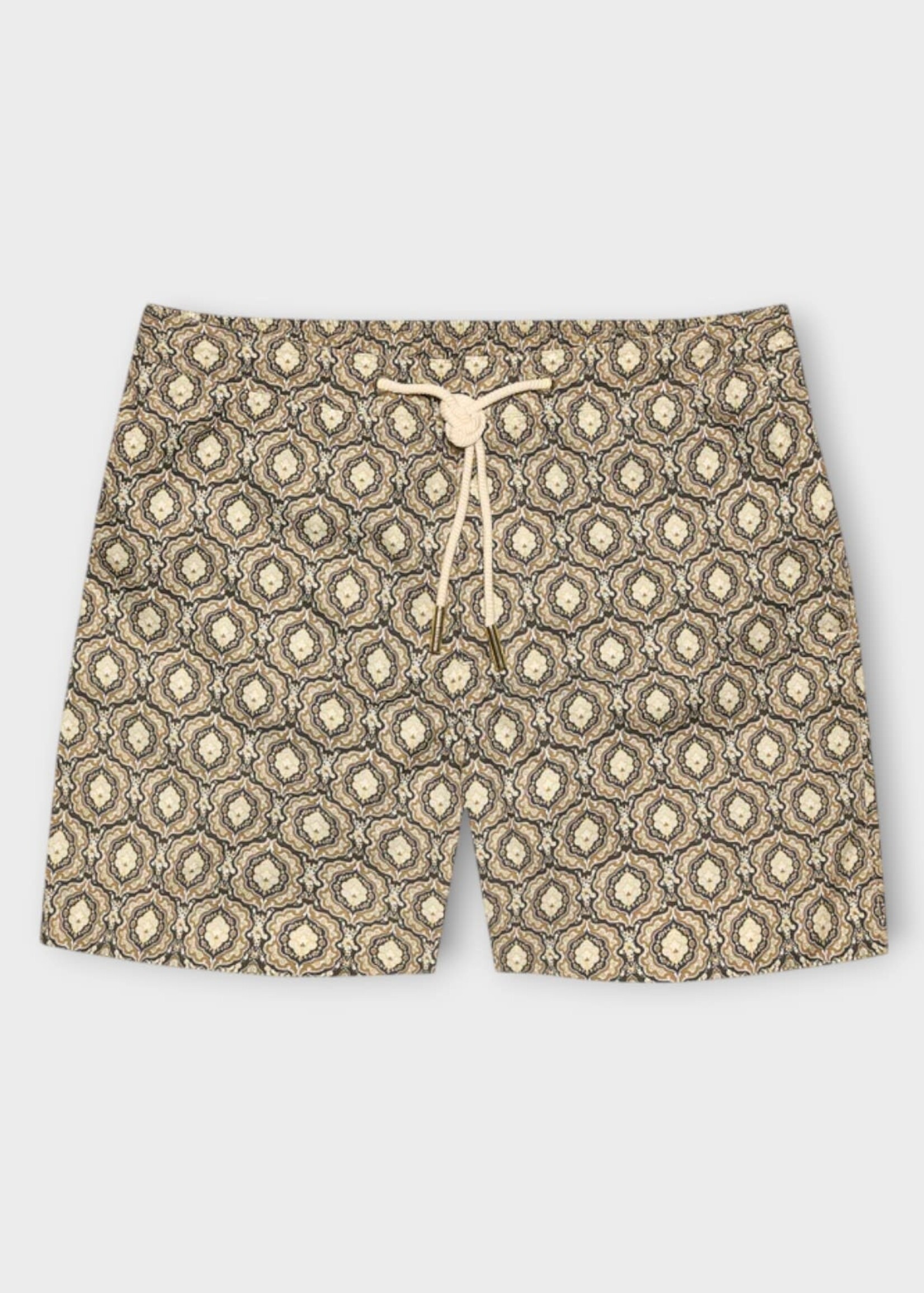 Orlebar Brown Orlebar Brown Swimwear, Print, Bulldog Drawcord Passetto Swim Trunks in Bayleaf Green