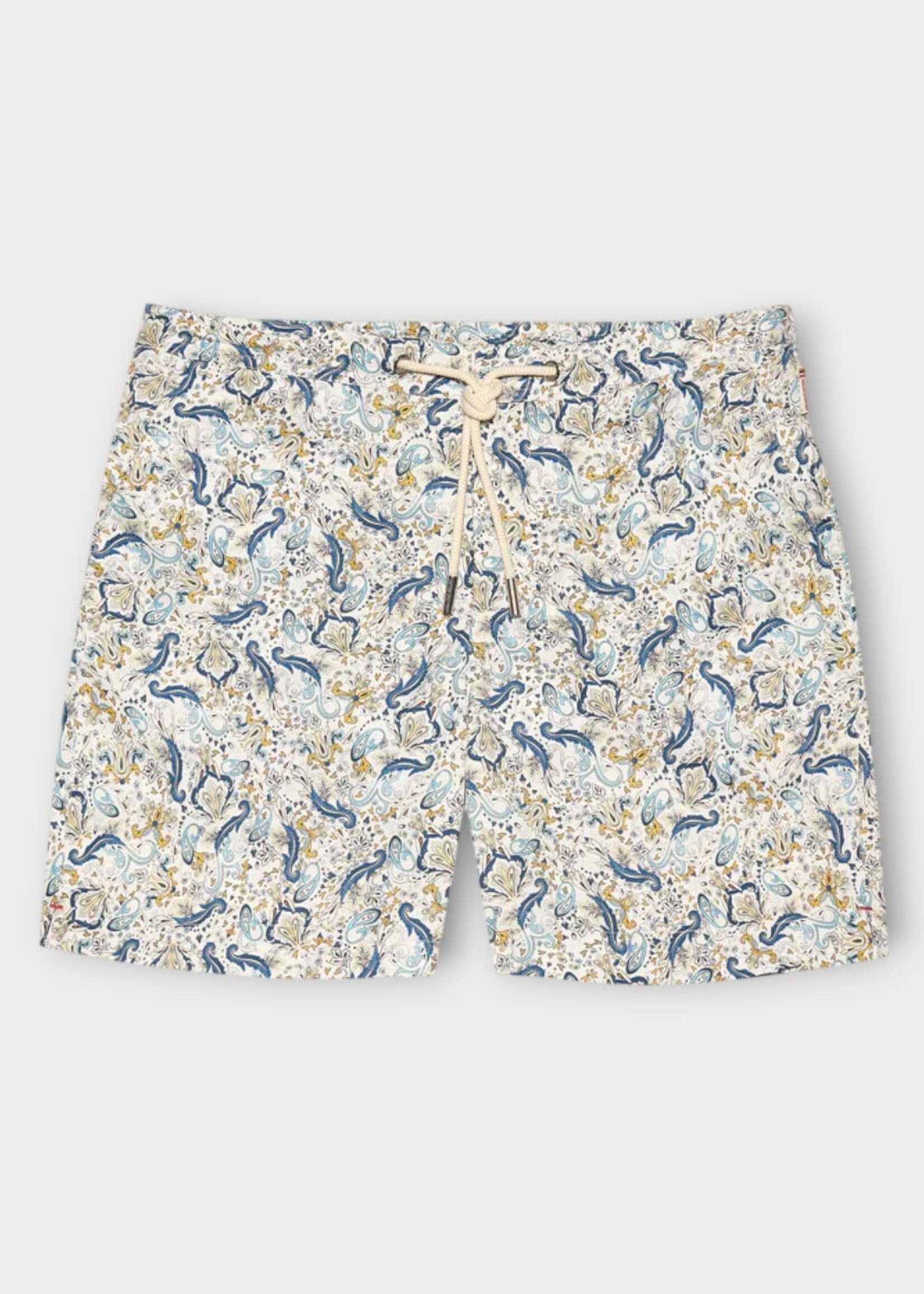 Orlebar Brown Orlebar Brown Swimwear, Print, Bulldog Drawcord Fairground Paisley Swim Trunks in Multi & Blue
