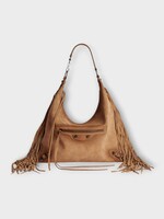 Balenciaga Balenciaga Bag, Brown, Le City Hobo Calf Skin Medium W/ Fringes In Camel