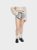 Balenciaga Balenciaga Shorts, Blue, Cotton Denim Mini Shorts Bleach In Light Bleu