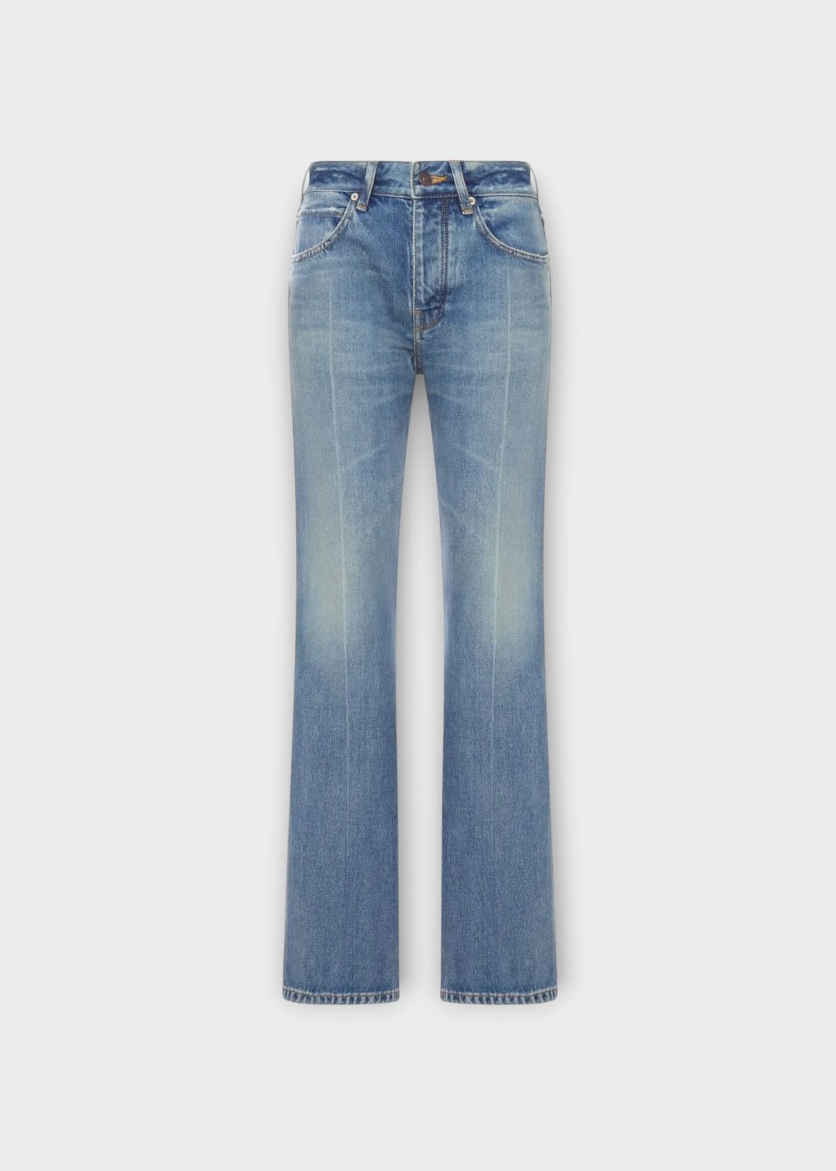 Balenciaga Balenciaga Trousers, Blue, Cotton Denim Straight Slim Leg Jeans In Dark Blue