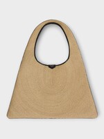 Alaia Alaia Bag, Brown, Paper Straw One Piece Hobo Bag In Brun