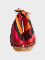 Pucci Pucci Bag, Print, Bamboo & Silk Pic Nic Bag In Orange & Black w/ Iride Print