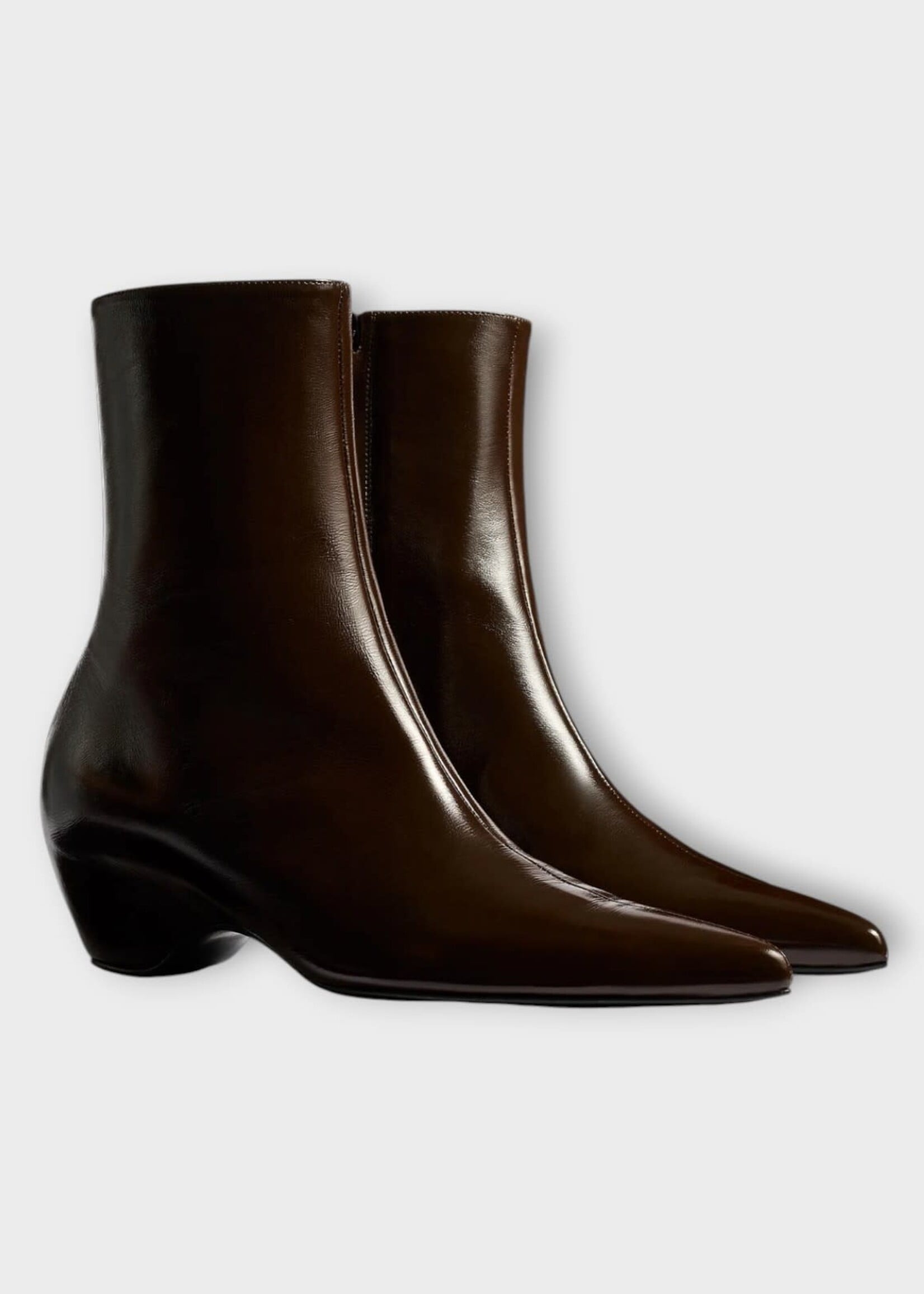 Khaite Khaite Shoes, Brown, Sybil Calfsin Ankle Boots In Cacao