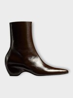 Khaite Khaite Shoes, Brown, Sybil Calfsin Ankle Boots In Cacao