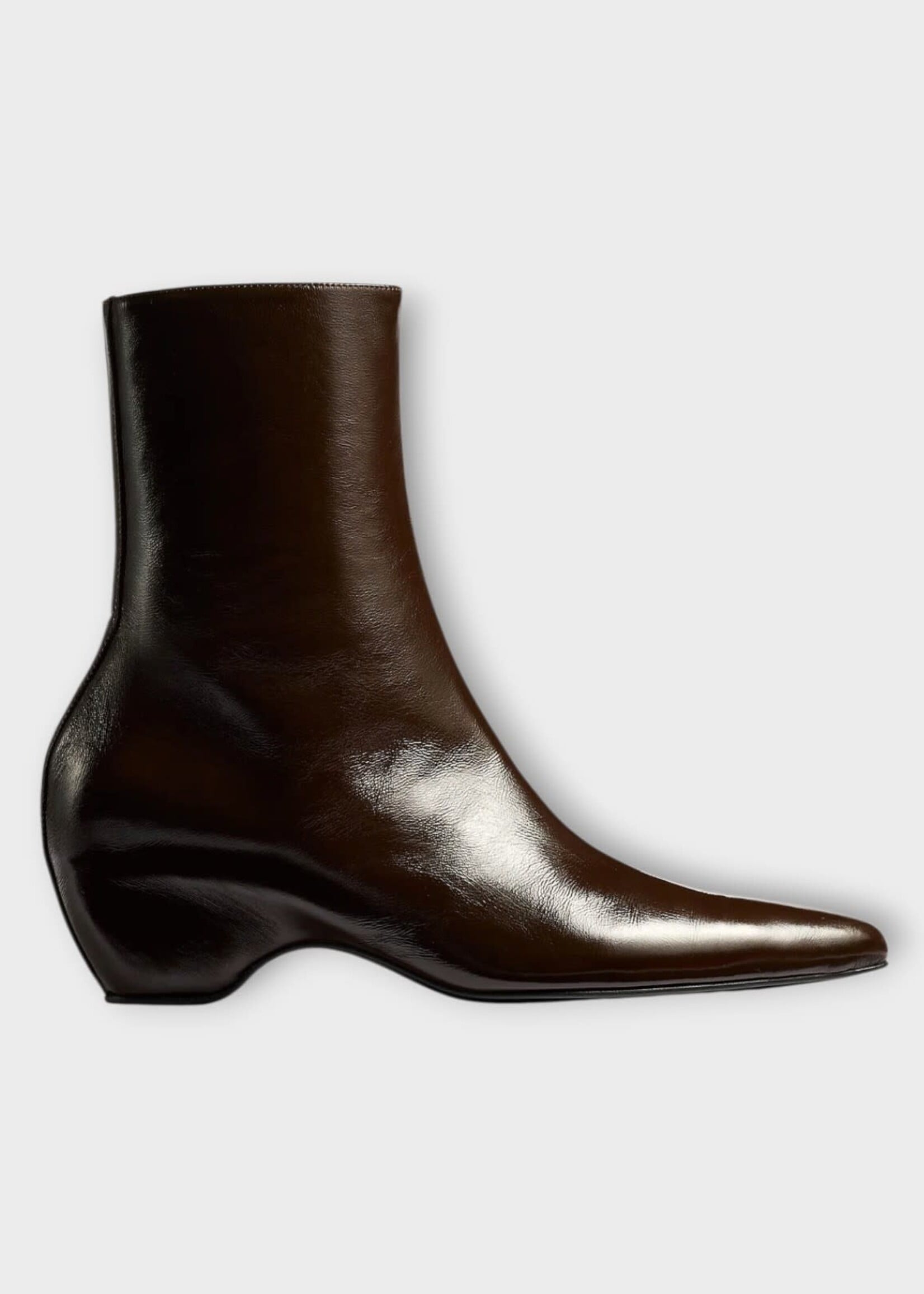 Khaite Khaite Shoes, Brown, Sybil Calfsin Ankle Boots In Cacao