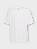 Khaite Khaite Top, White, Winsley Cotton Ribbed T-Shirt In Chalk