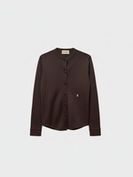 Alexandra Golovanoff Alexandra Golovanoff Knitwear, Brown, Luana Light Cashmere Buttoned Cardigan In Light Chocolat