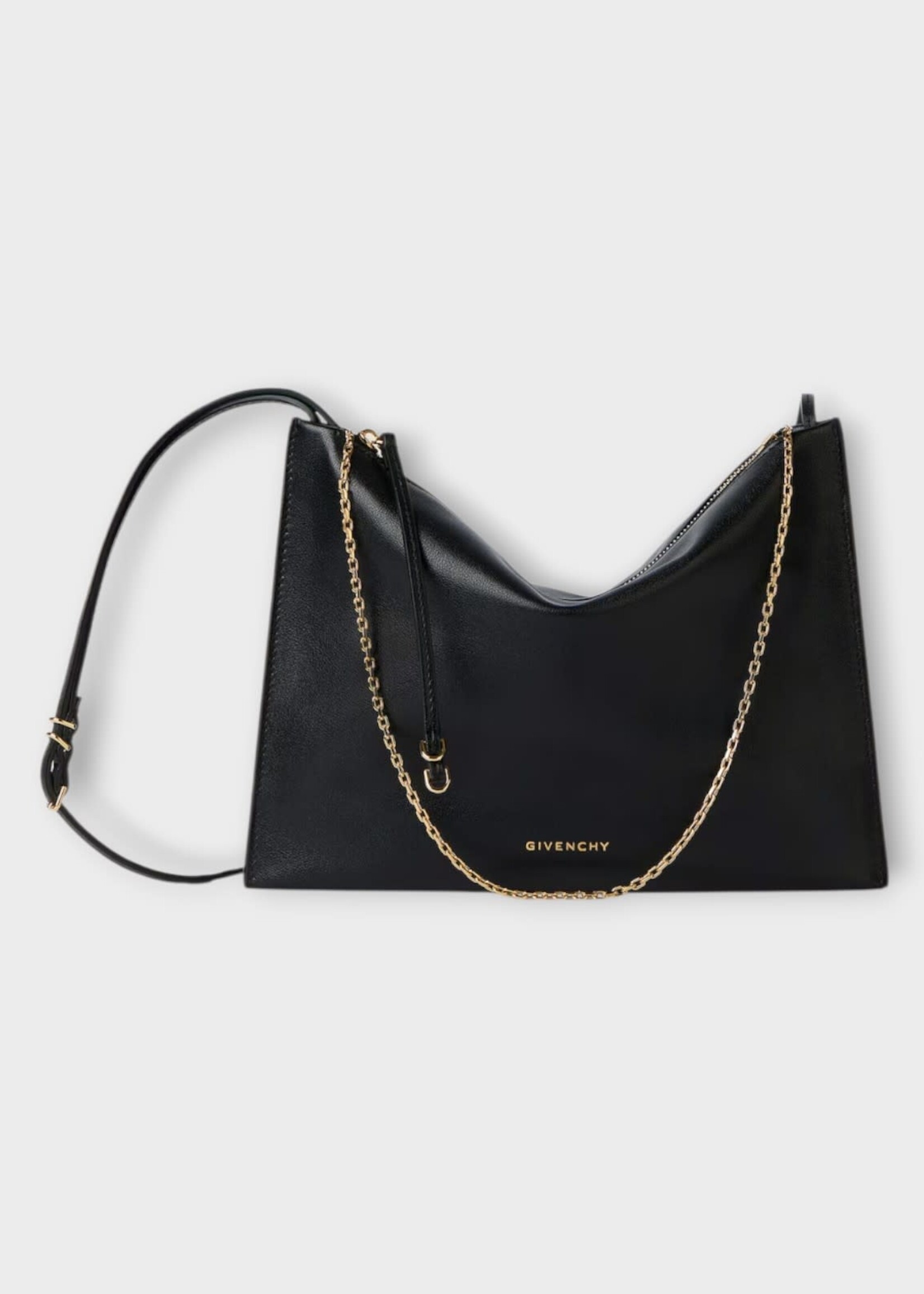 Givenchy Givenchy Bag, Black, Voyou Smooth Calfskin Pouch In Black w/ Metal chain