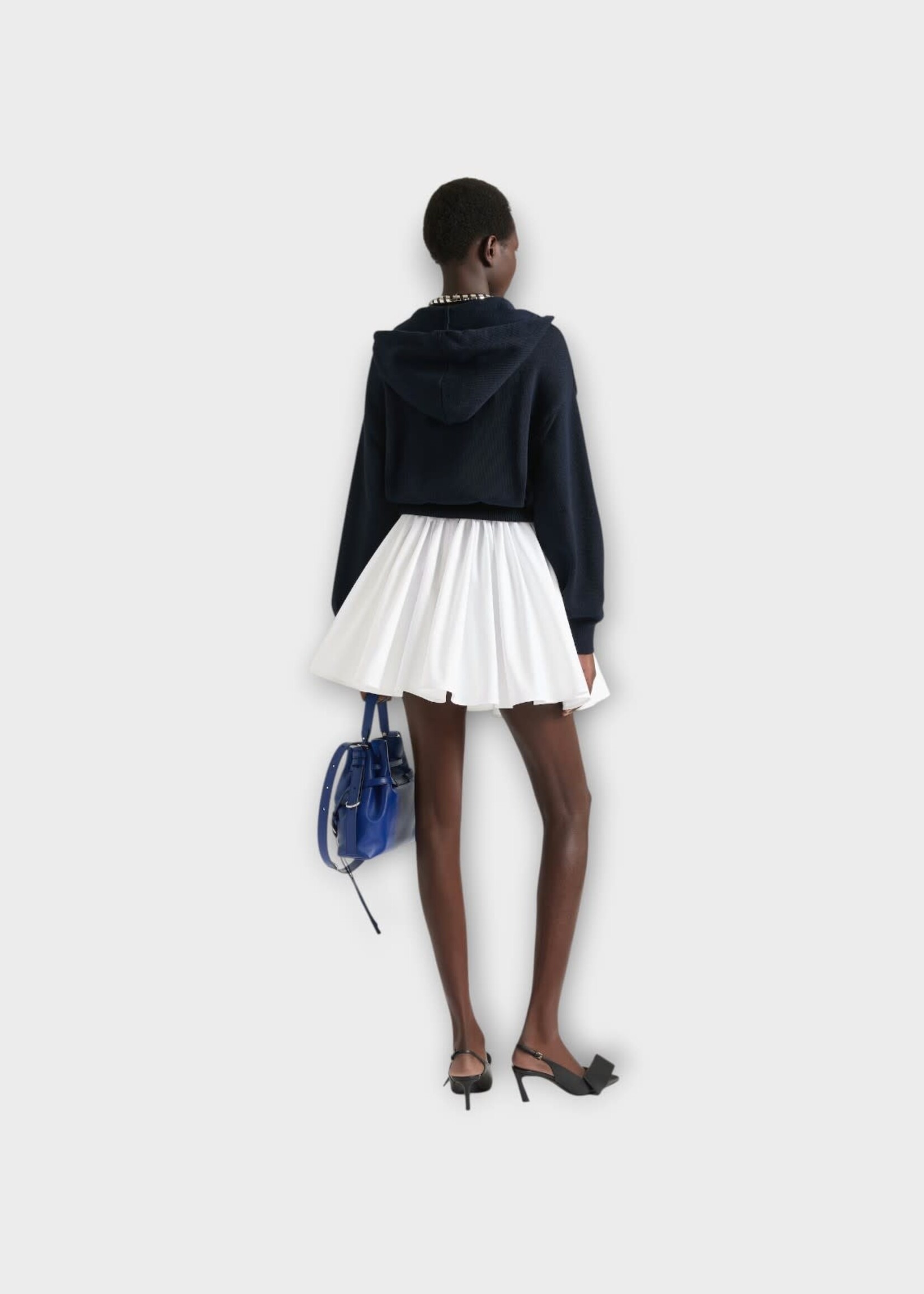 Givenchy Givenchy Skirt, White, Cotton Rushed Mini Skirt In White