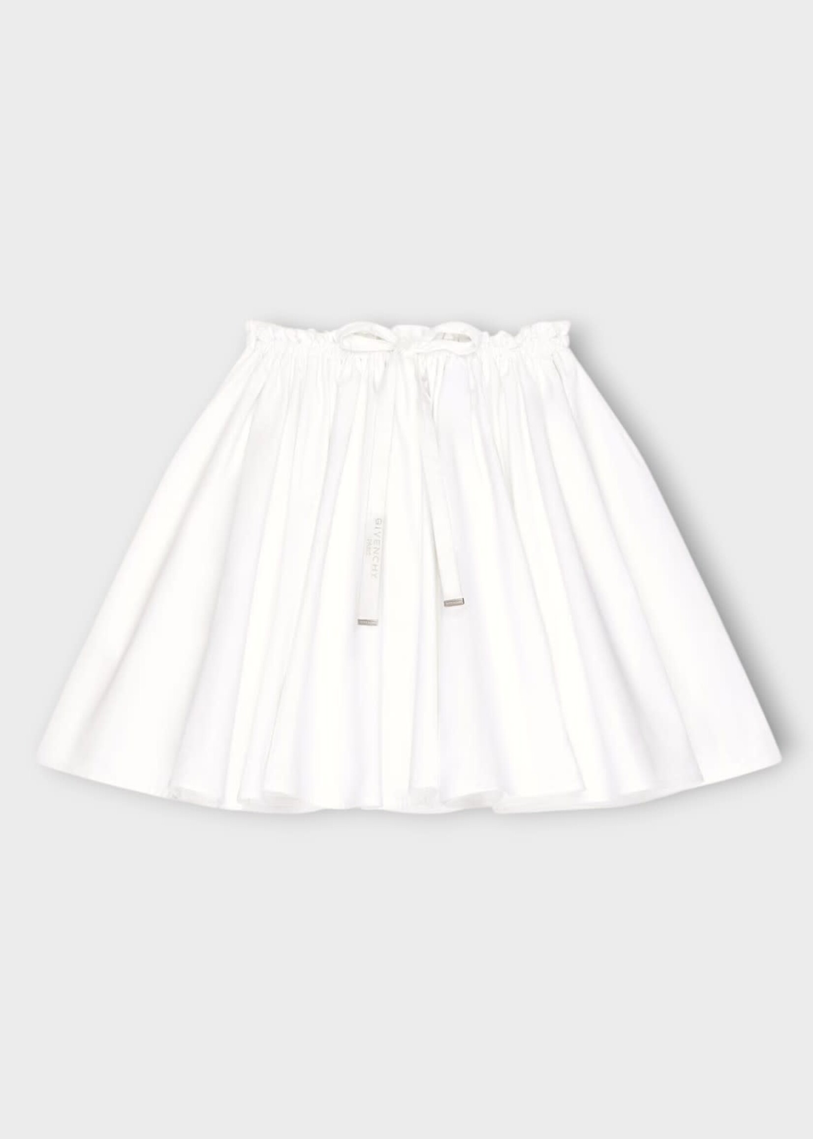 Givenchy Givenchy Skirt, White, Cotton Rushed Mini Skirt In White
