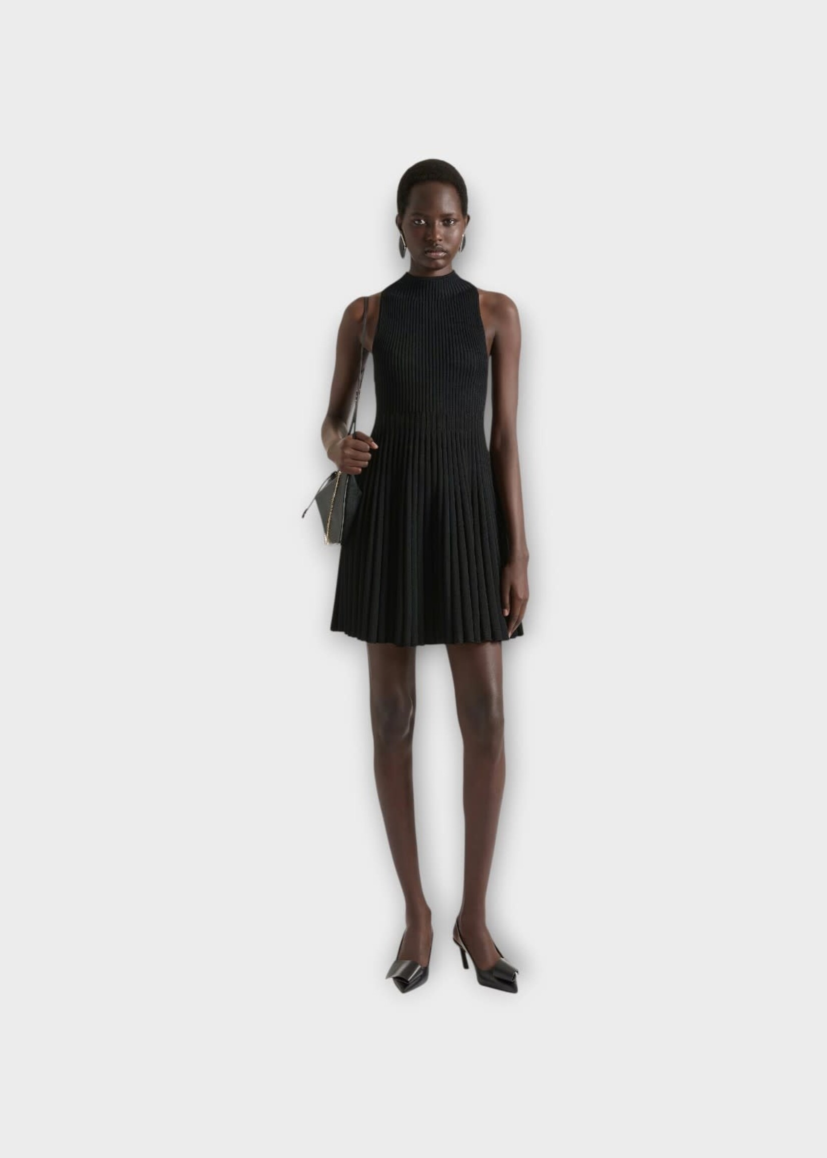 Givenchy Givenchy Dress, Black, High Neck Sleeveless Mini Dress In Black