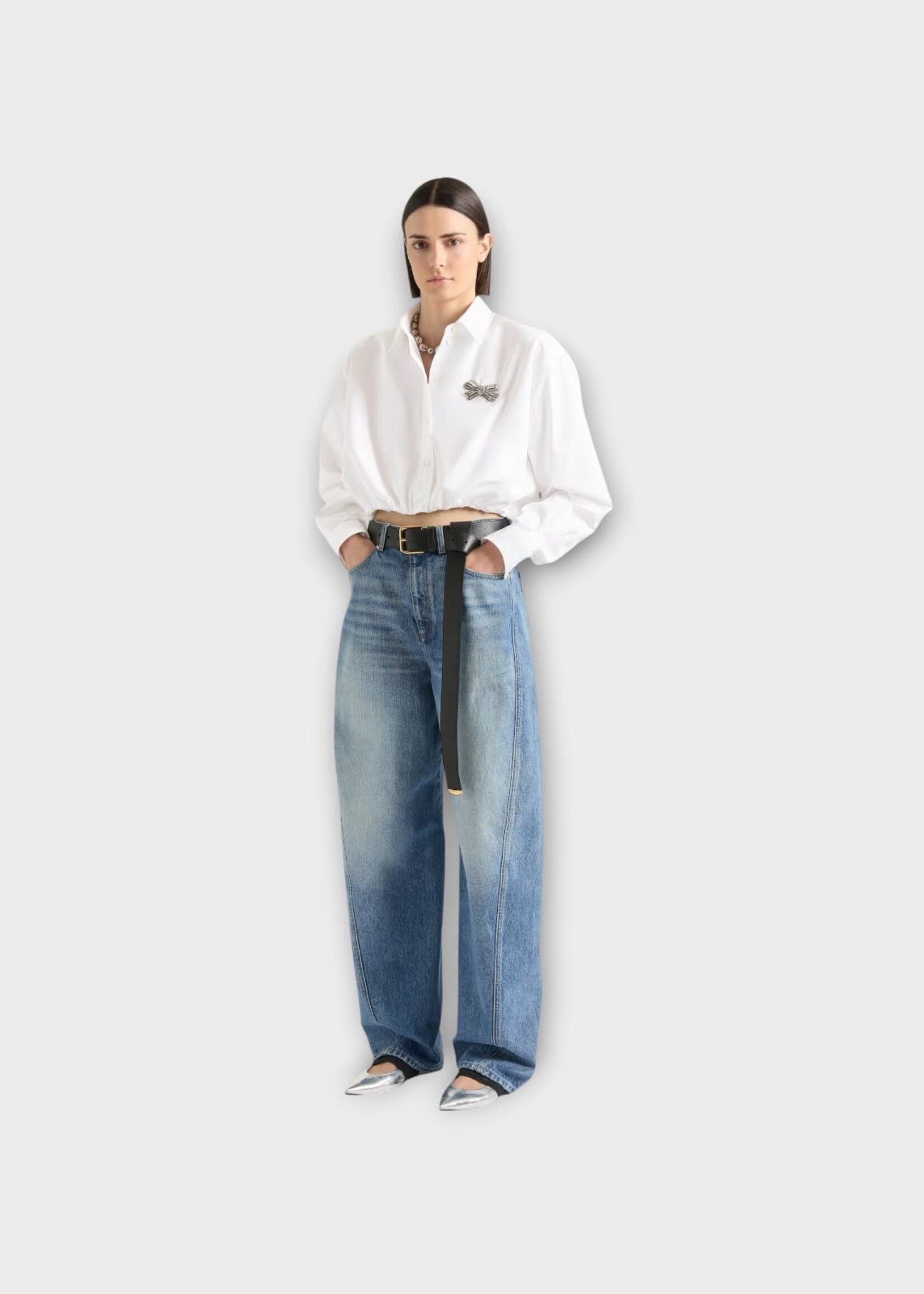 Givenchy Givenchy Jeans, Blue, Cotton Cocoon Denim Pants In Light Blue