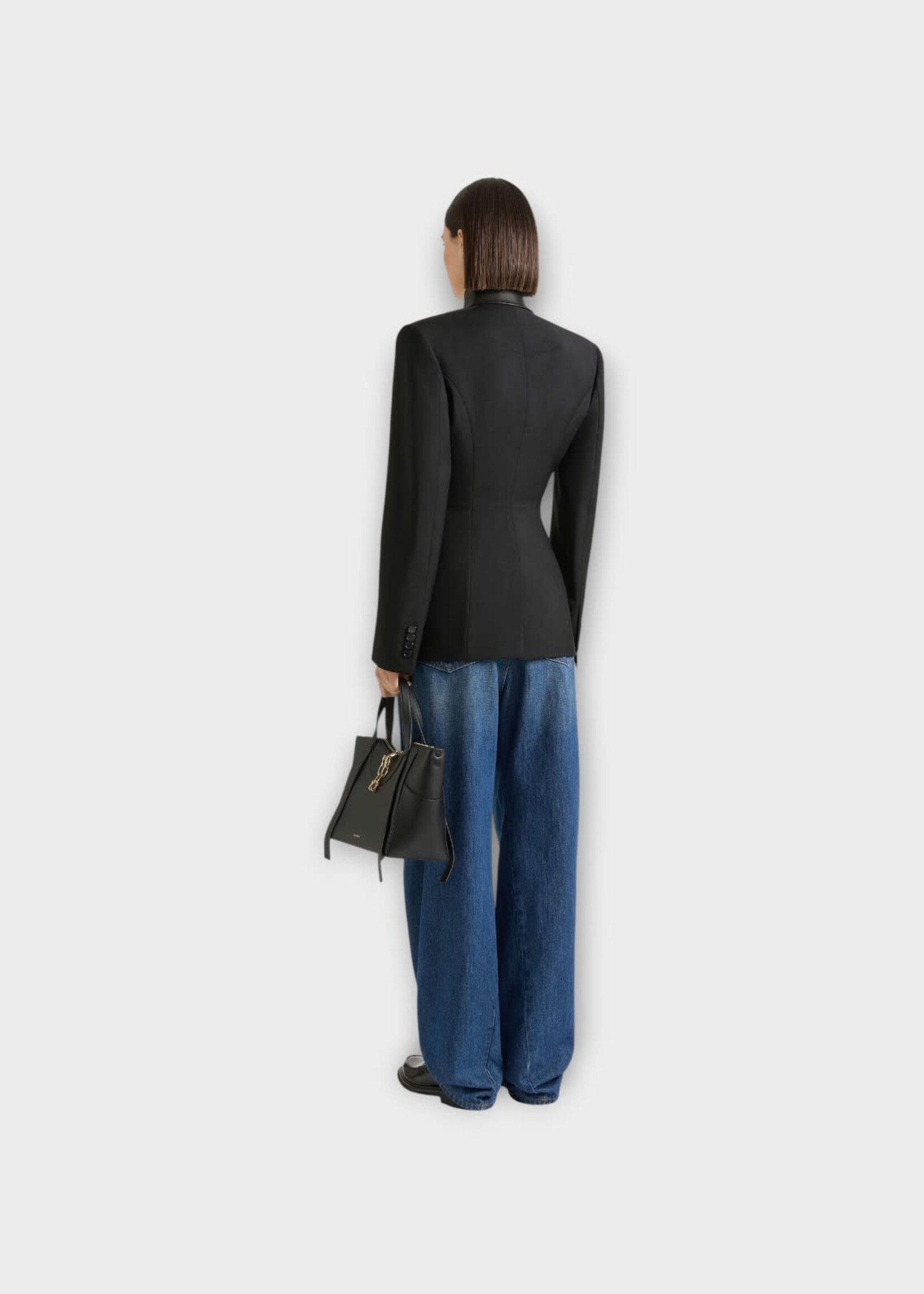 Givenchy Givenchy Jeans, Blue, Cotton Cocoon Denim Pants In Medium Blue w/ Denim Bands