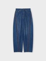 Givenchy Givenchy Jeans, Blue, Cotton Cocoon Denim Pants In Medium Blue w/ Denim Bands
