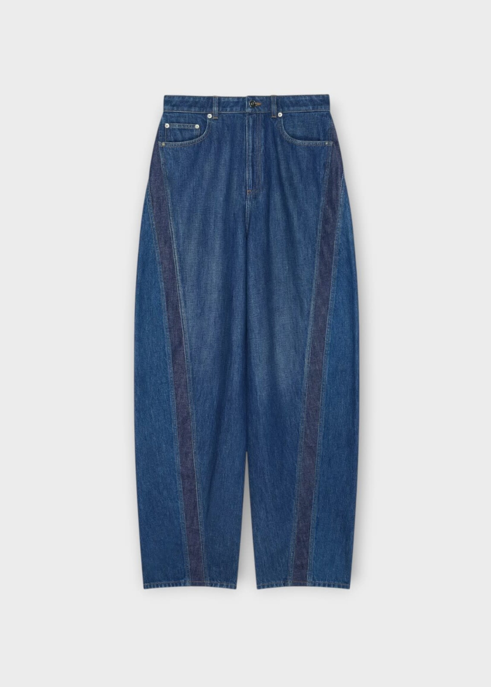 Givenchy Givenchy Jeans, Blue, Cotton Cocoon Denim Pants In Medium Blue w/ Denim Bands