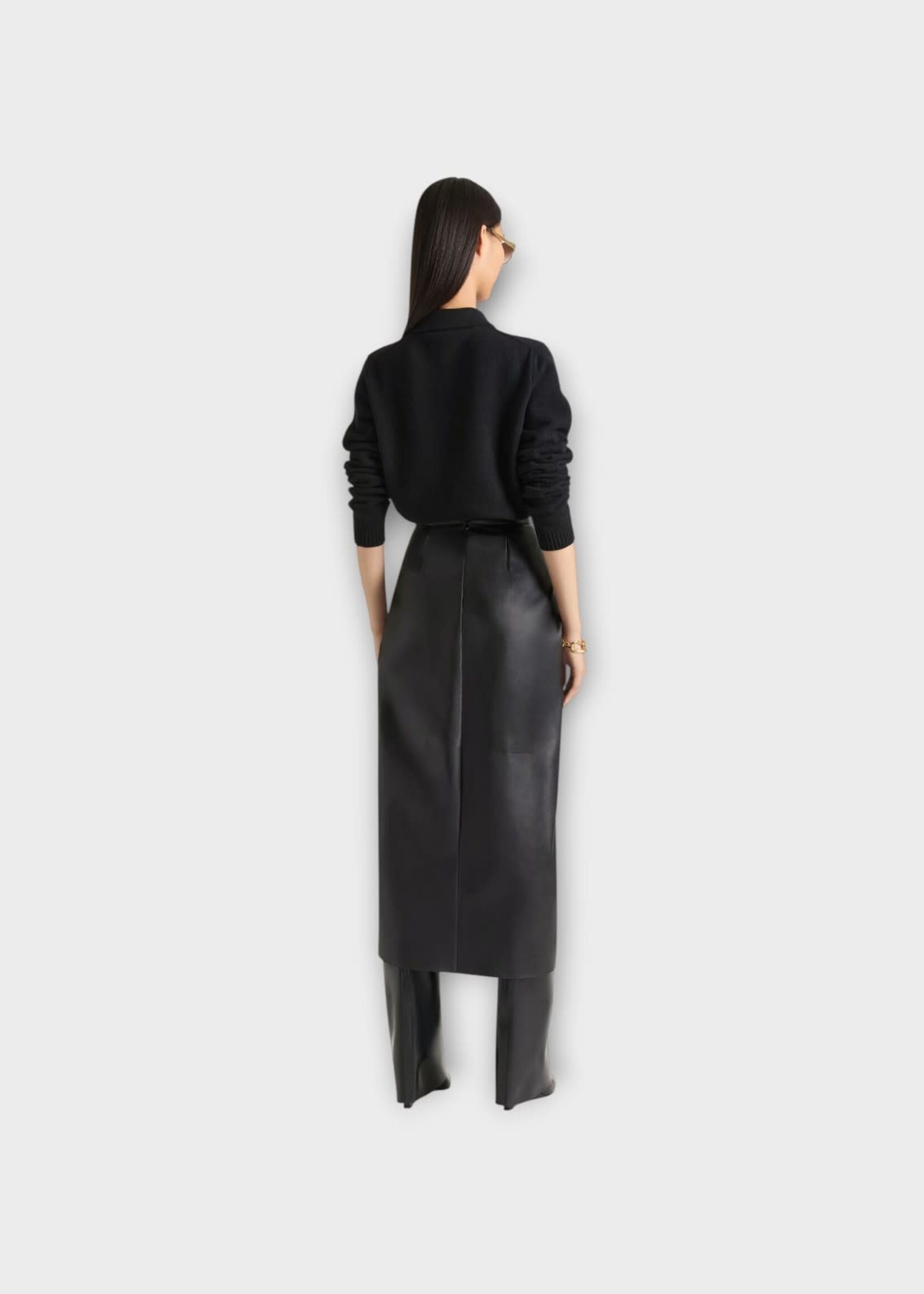 Givenchy Givenchy Knitwear, Black, Wool Long Sleeve Polo In Black