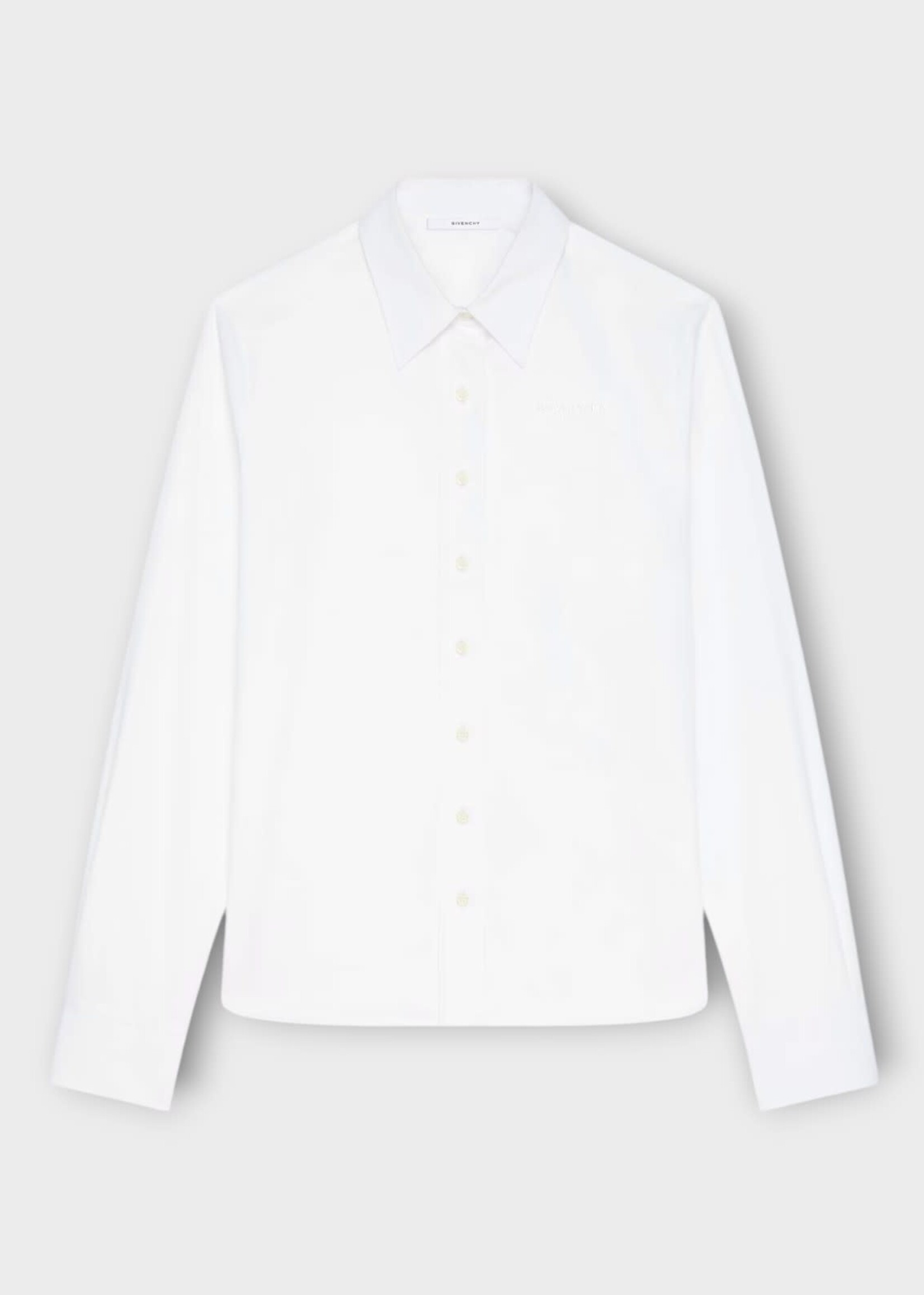 Givenchy Givenchy Shirt, White, Cotton Long Sleeves Regular Fit Shirt In White