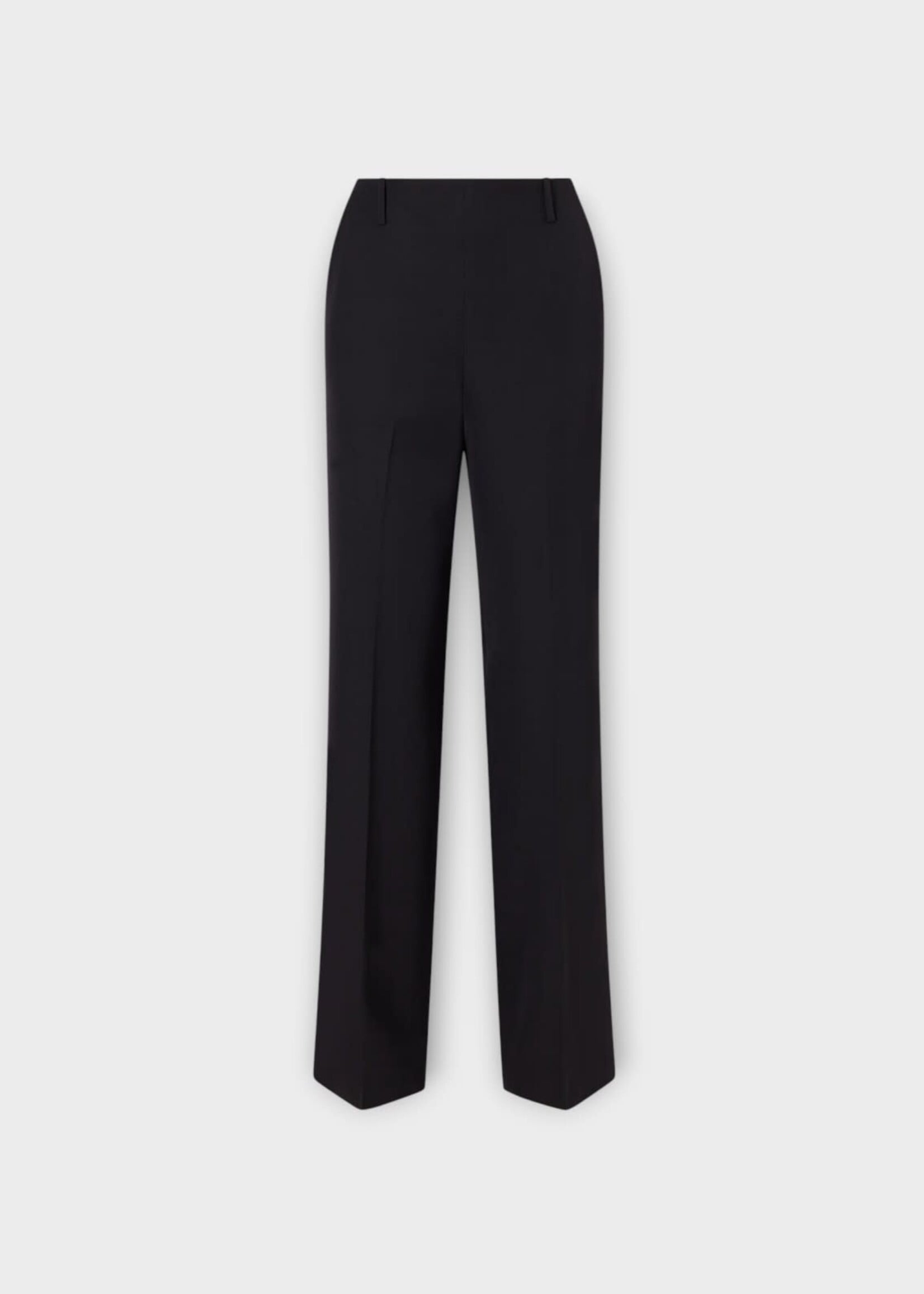 Khaite Khaite Trousers, Black, Grenare Virgin Wool Textured Tailored Trousers In Black