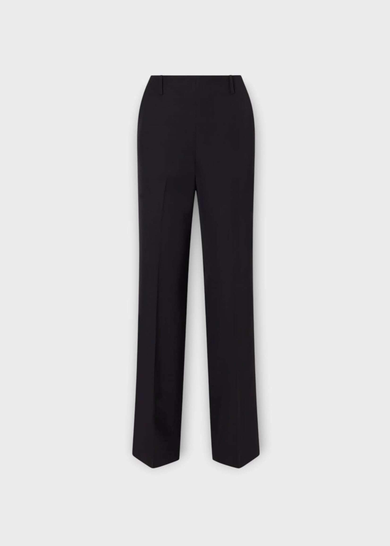 Khaite Khaite Trousers, Black, Grenare Virgin Wool Textured Tailored Trousers In Black
