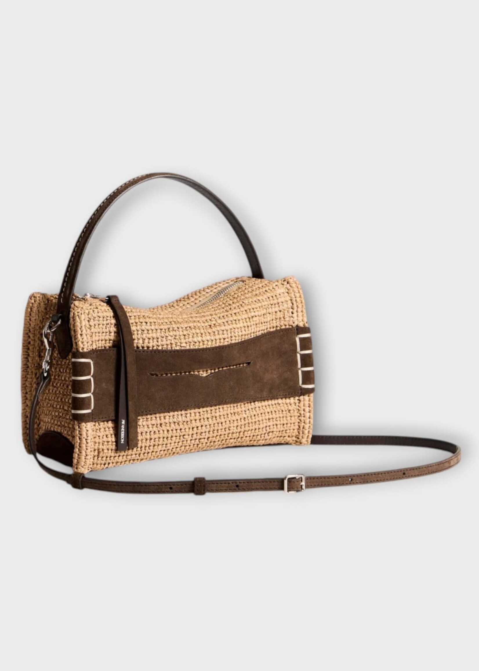 J.W. Anderson J.W.Anderson Bag, Brown, Small Raffia Loafer Bag In Natural & Brown