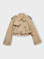 J.W. Anderson J.W.Anderson Coat, Beige, Cotton Boxy Cropped Trench In Beige
