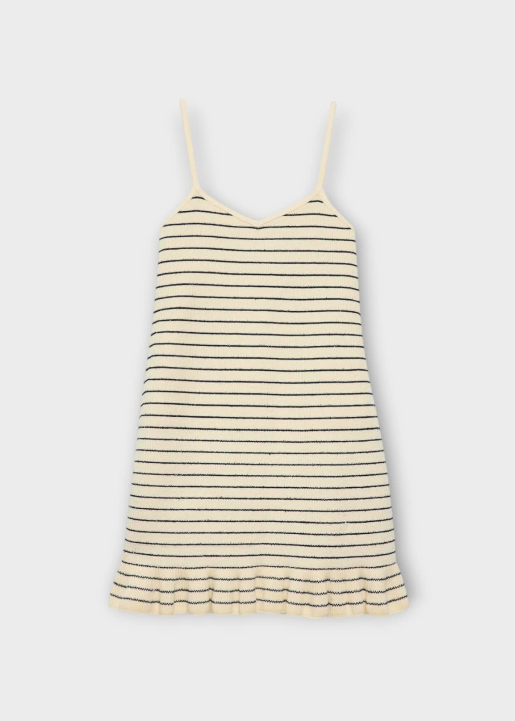 J.W.Anderson J.W.Anderson Dress, White, Cotton Striped Mini Dress In White