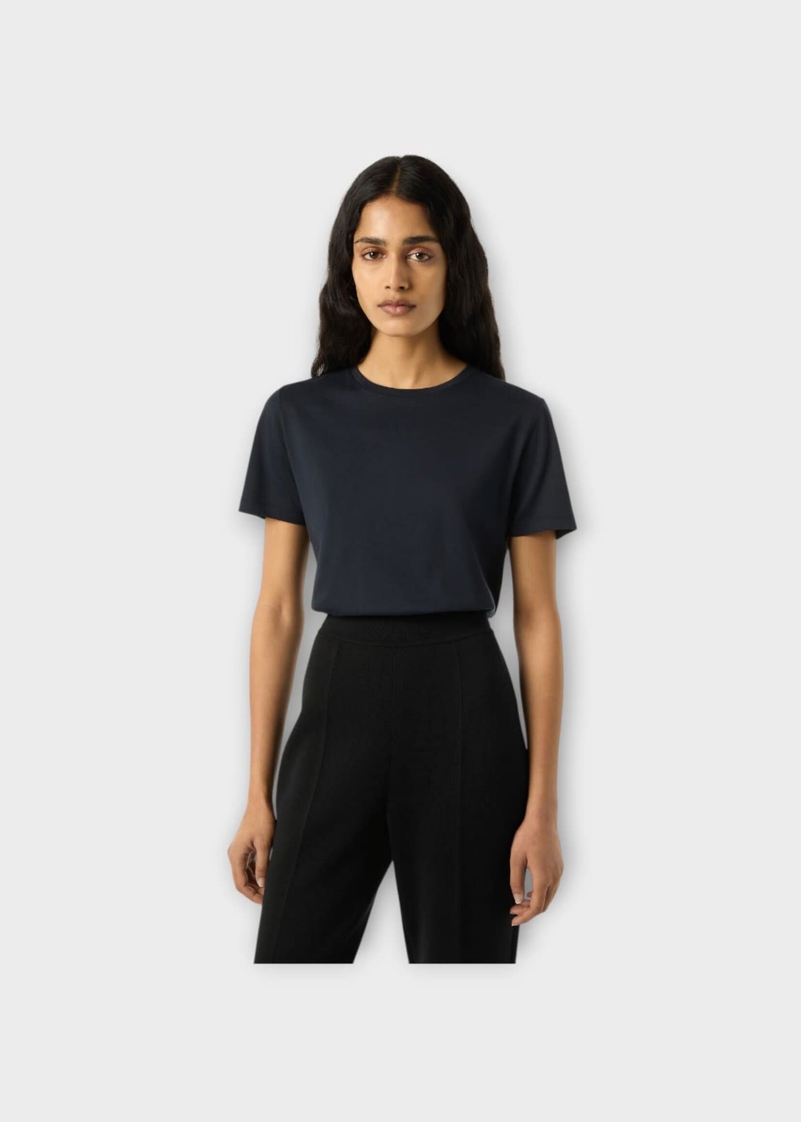 Loro Piana Loro Piana T-Shirt, Blue Navy, Levo Silk & Cotton T-Shirt In Blue Navy
