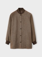 Loro Piana Loro Piana Coat, Brown, Maxfield Linen Coat In Soil Brown Cream & White Twill